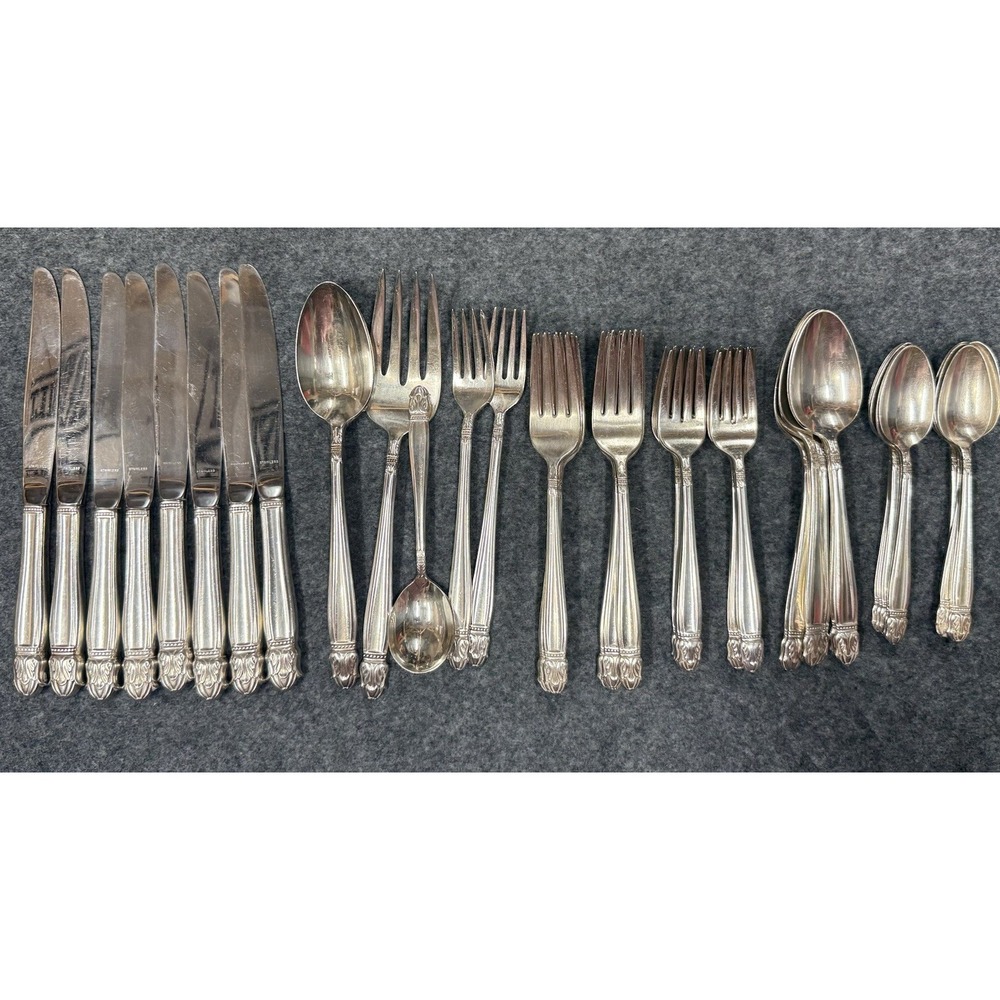 Holmes & Edwards IS 53 Pc DANISH PRINCESS Silverplate Flatware Place Settings